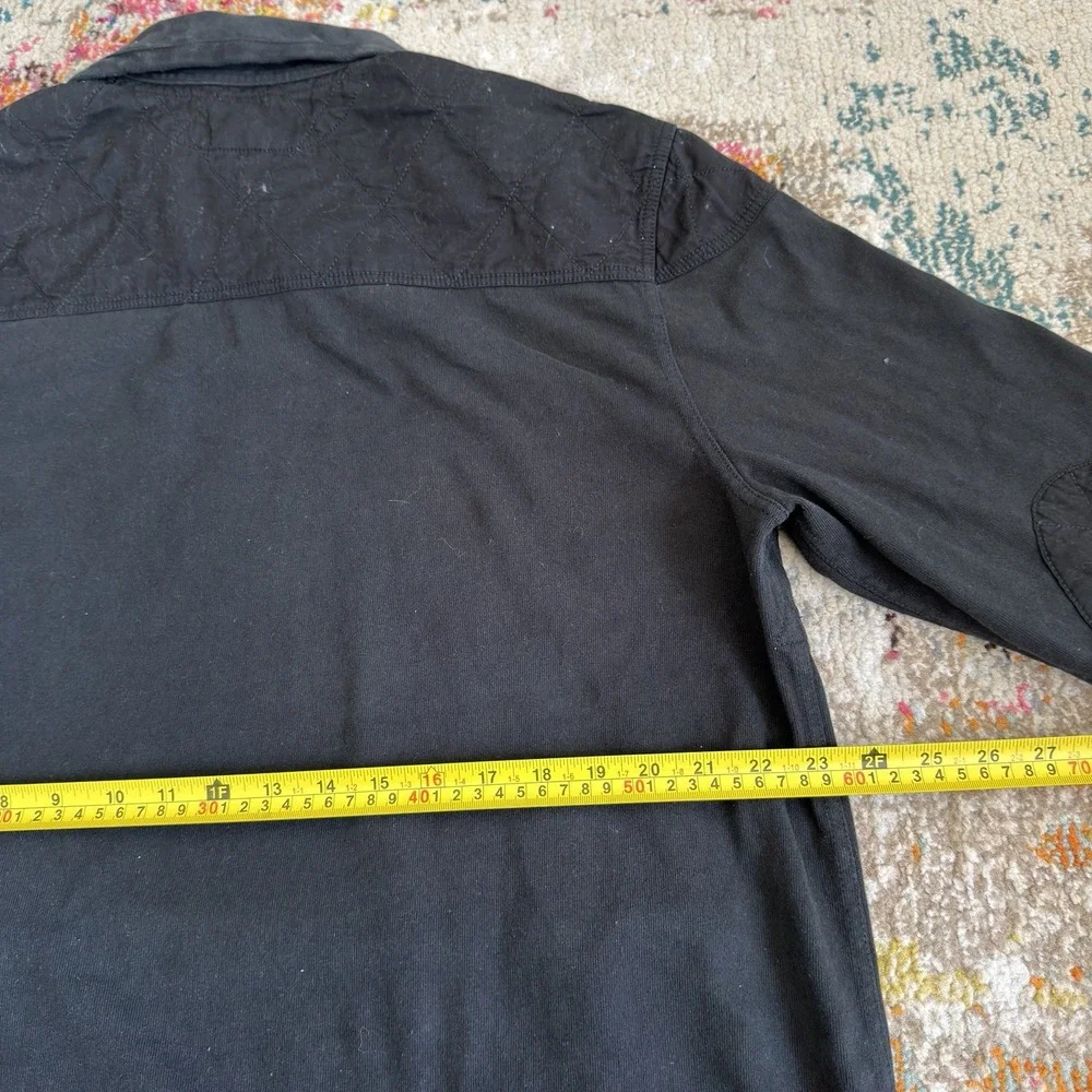 Vintage Polo Ralph Lauren RLPC Crest Quilted Lace-Up Rugby Shirt Black Men's XL